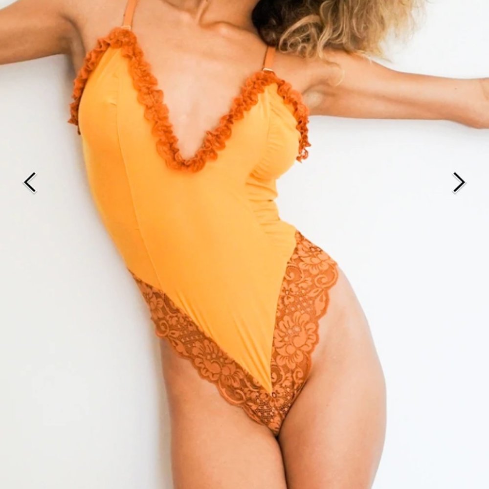 We Are HAH Deeply Yours Bodysuit in "Sunflower" (NWT)